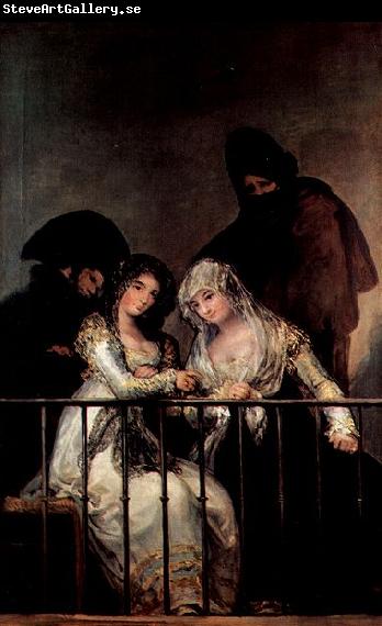 Francisco de Goya Majas on a Balcony